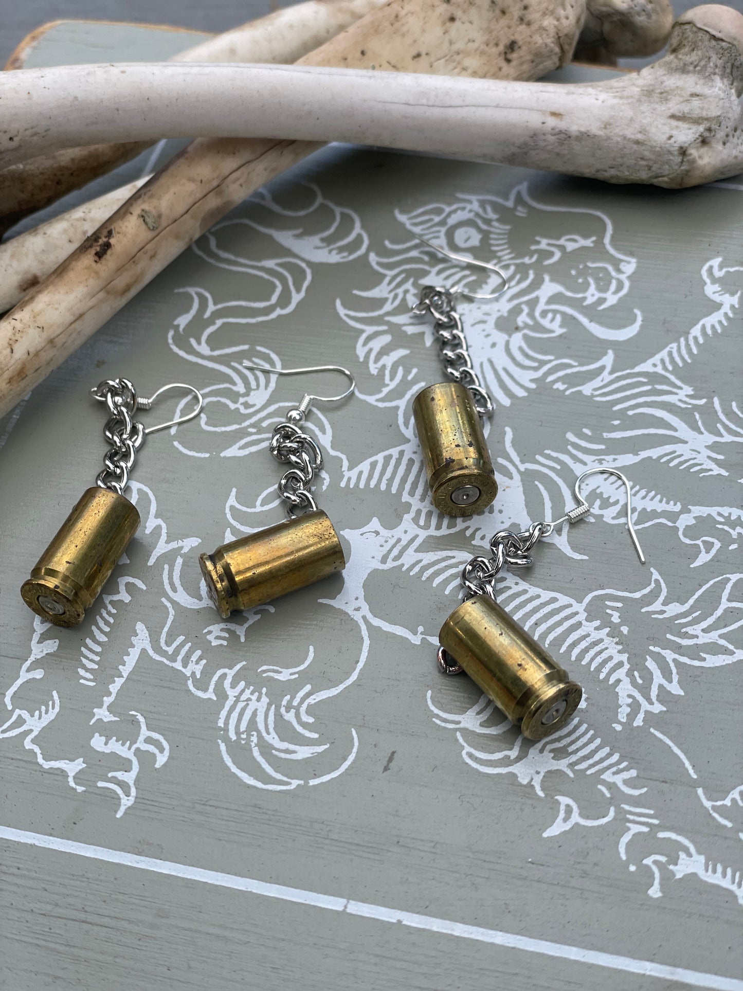 9mm Bullet Shell Earring