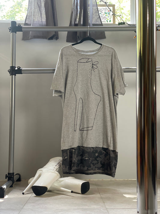 Hvnty Grey Camo Tshirt Dress
