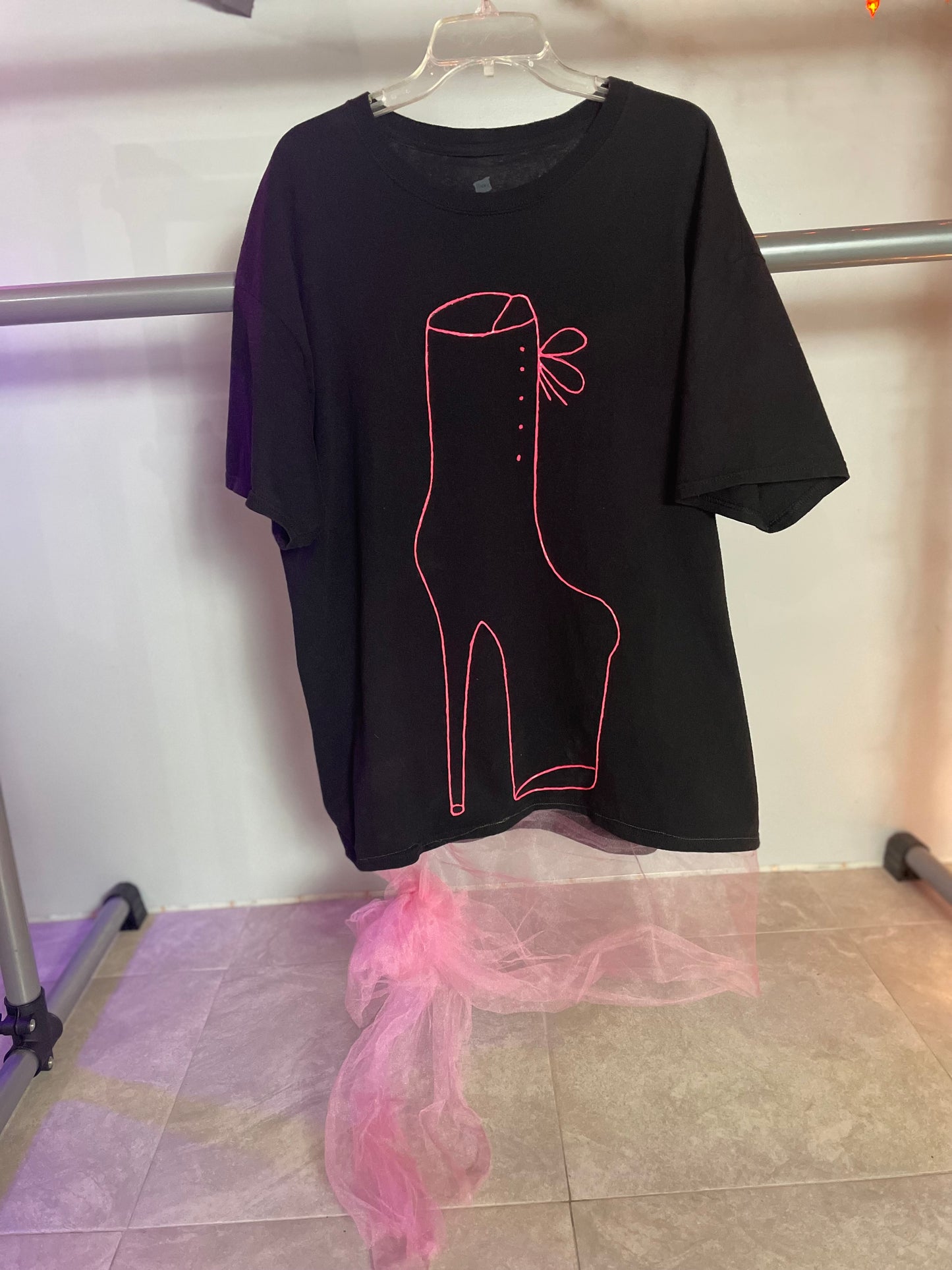 Fallen Ballerina Oversized T-Shirt Dress