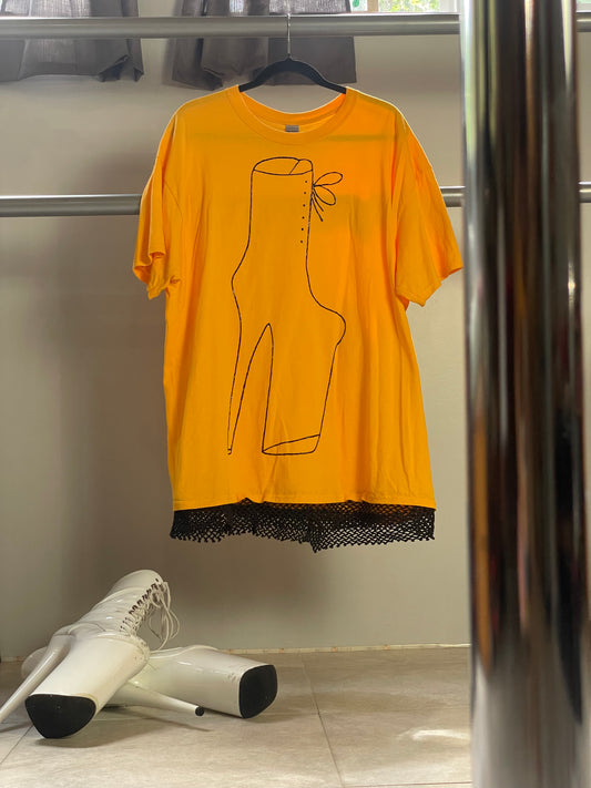 Hvnty Citrus Net Tshirt Dress