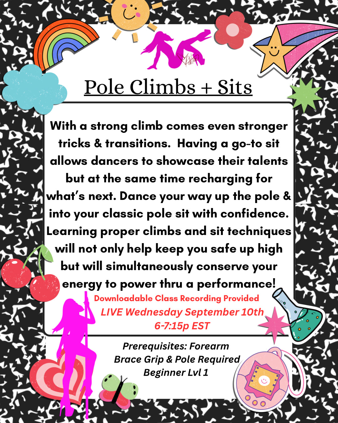 POLE CLIMBS & SITS 9/10