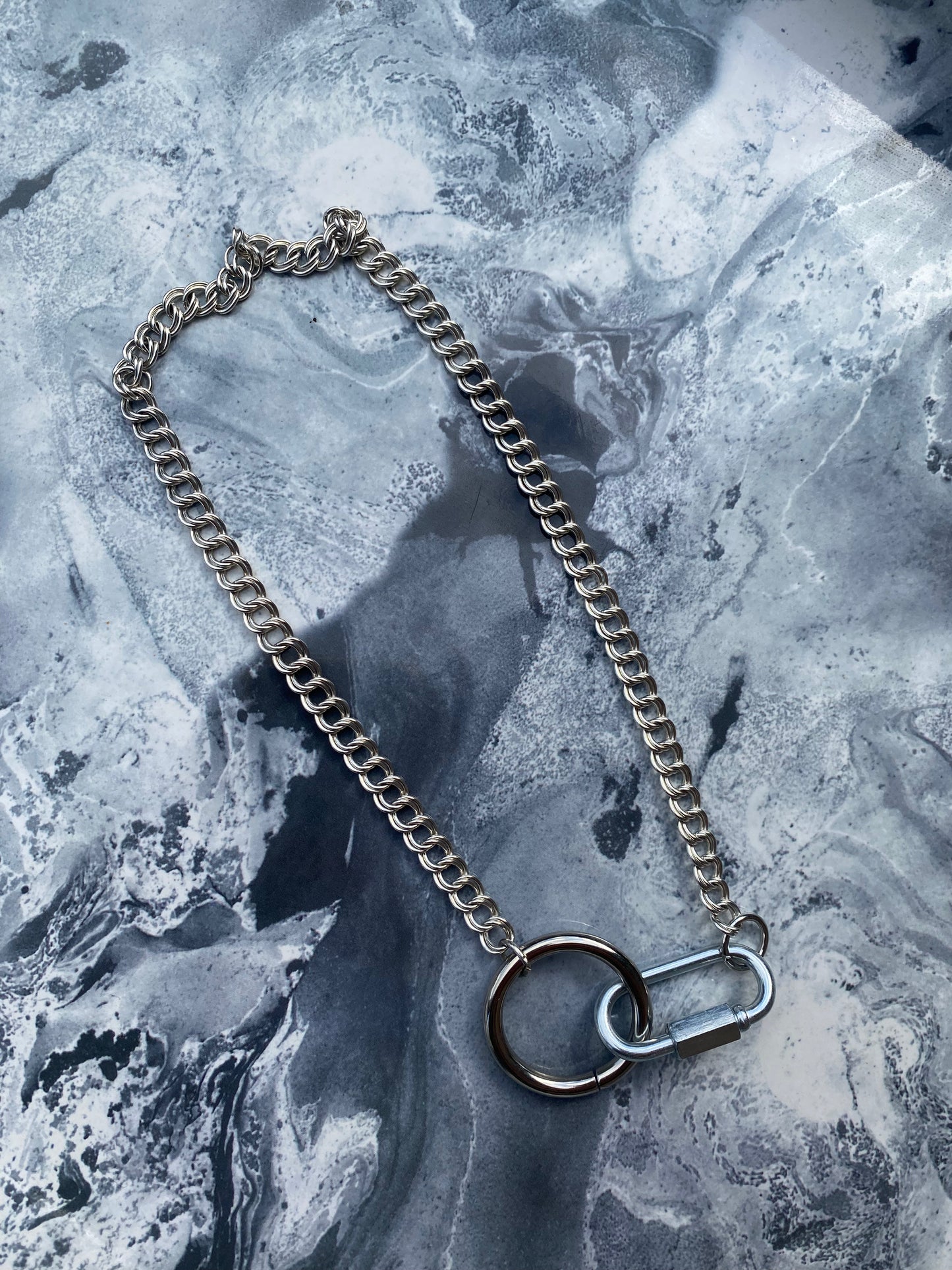 Quick Link Looped Silver Plated Necklace