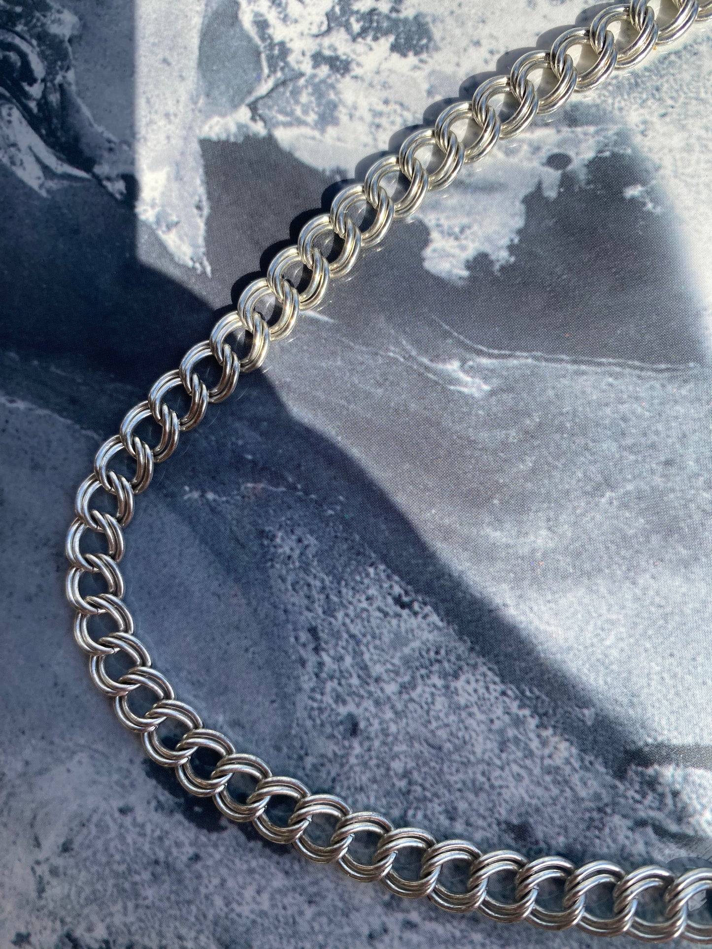 Quick Link Looped Silver Plated Necklace